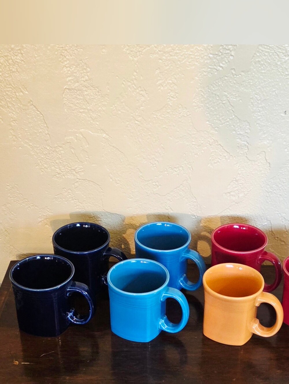 Fiestaware 7 Piece Set Of Java Mugs